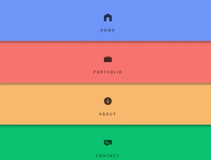 Card Like Expanding Menu With JavaScript And CSS/CSS3